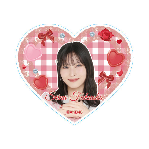ハート型ステッカー　福岡 聖菜